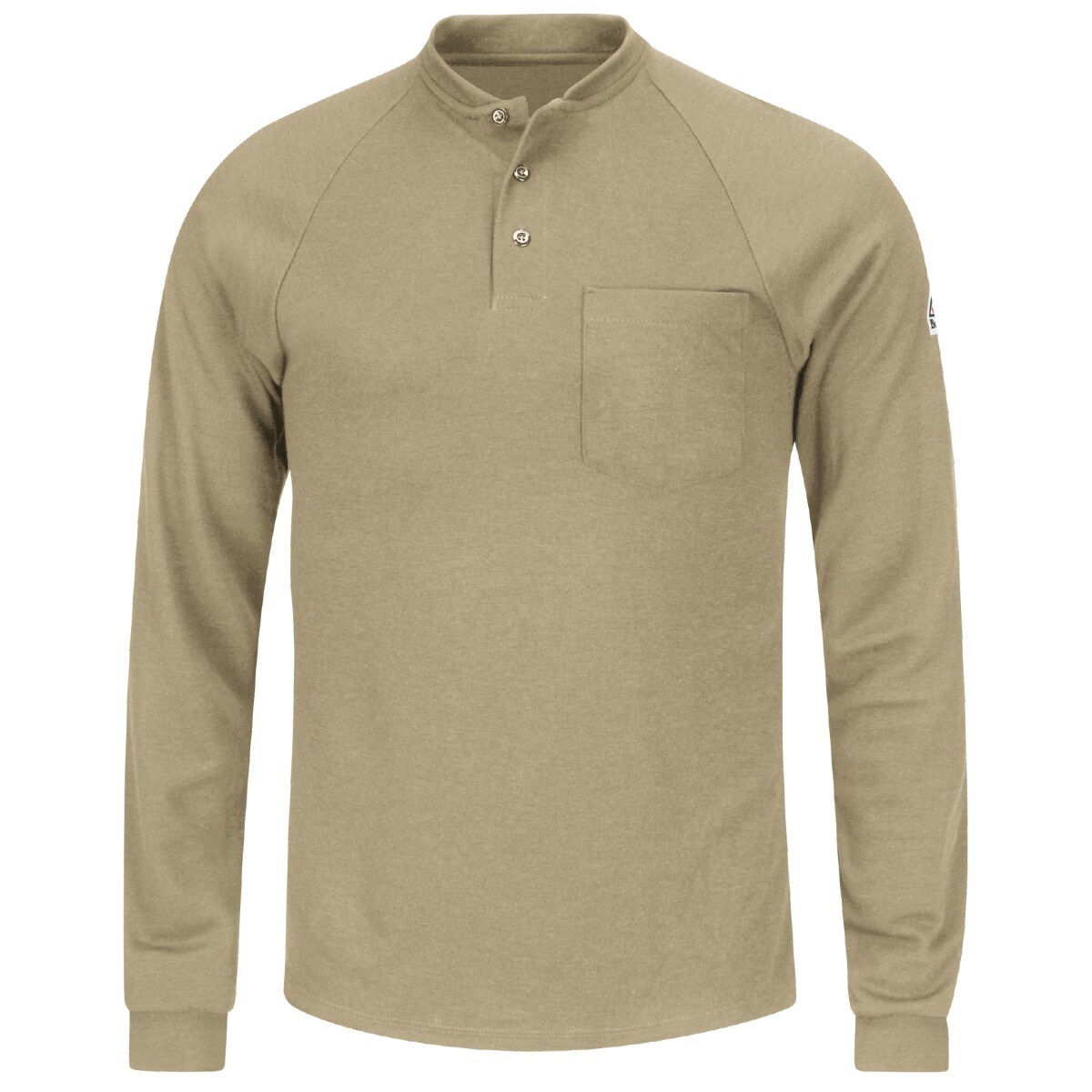 Bulwark Men's Lightweight FR Henley in Khaki